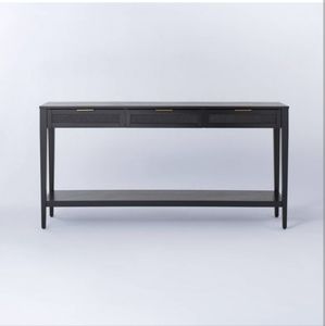 ISO: East Bluff Woven Drawer Console Table Black - Studio McGee